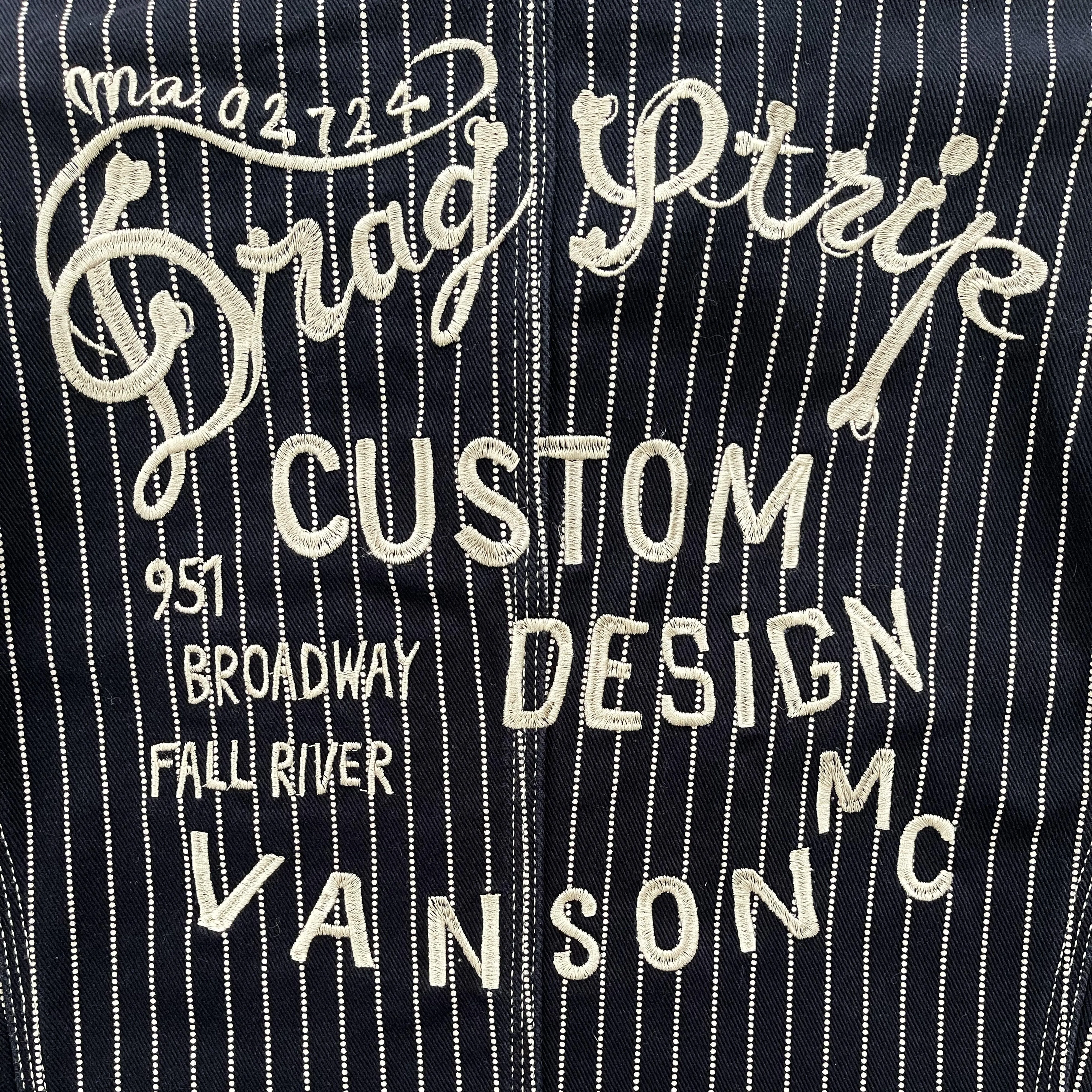 Vanson Leathers Pinstripe Worker Jacket - S