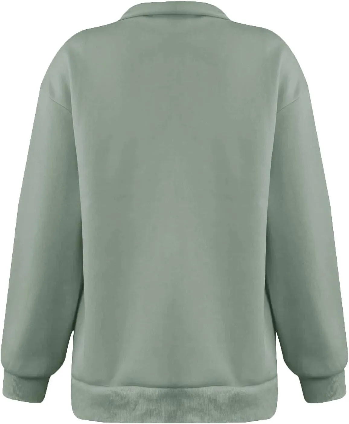 Women Half Zip Oversized Sweatshirts Long Sleeve Solid Color Hoodie Lightweight Drop Shoulder Fleece Pullover Tops