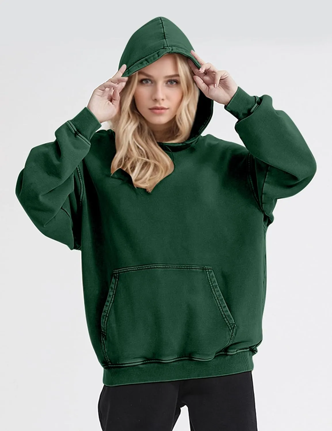Women Mens Oversized Hoodies Pullover Acid Wash Cotton Vintage Hooded Sweatshirt Men Fleece Hoodie Streetwear