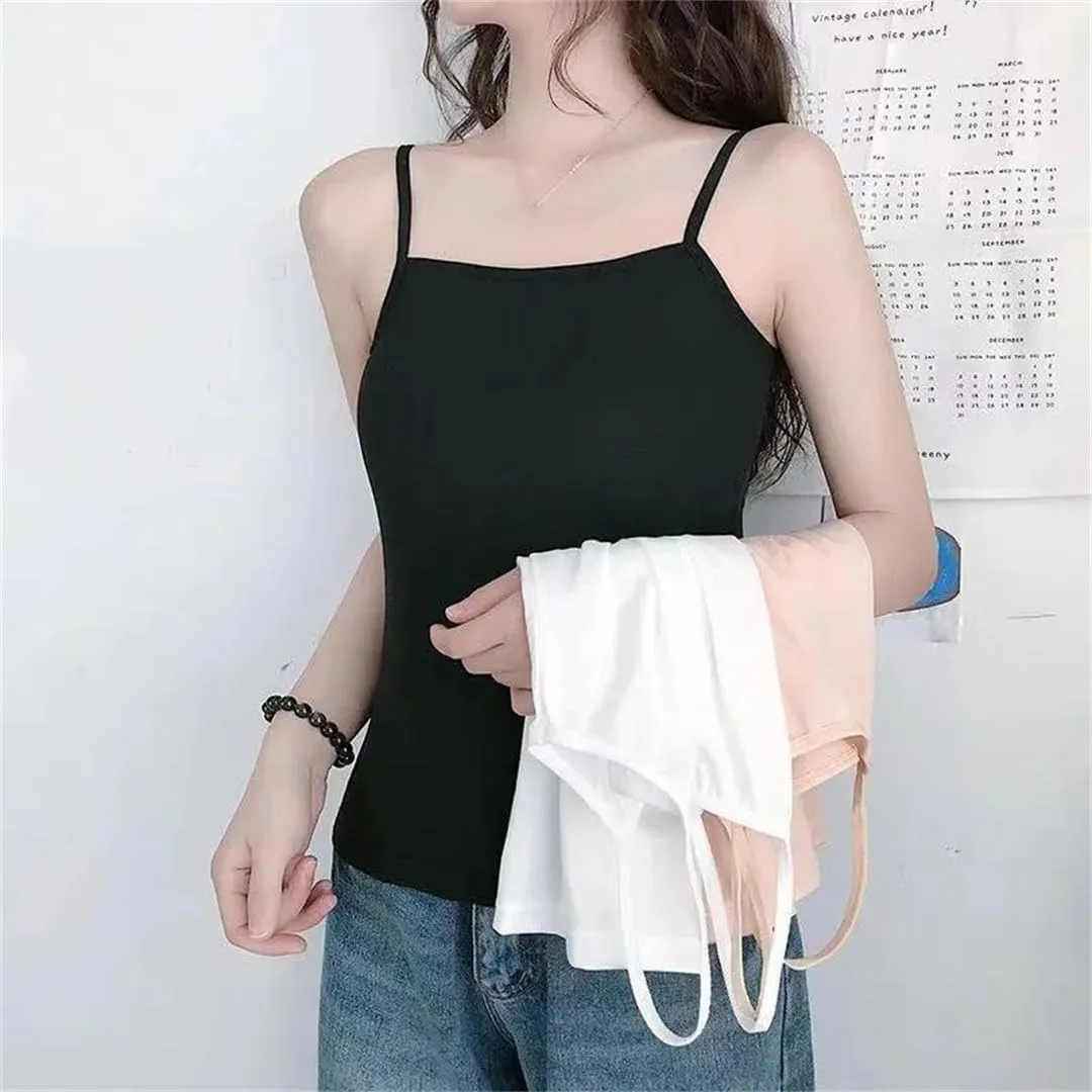 Women Summer Camisole Slim Sexy Sleeveless Tee Tank Tops Female Solid Crop Tops