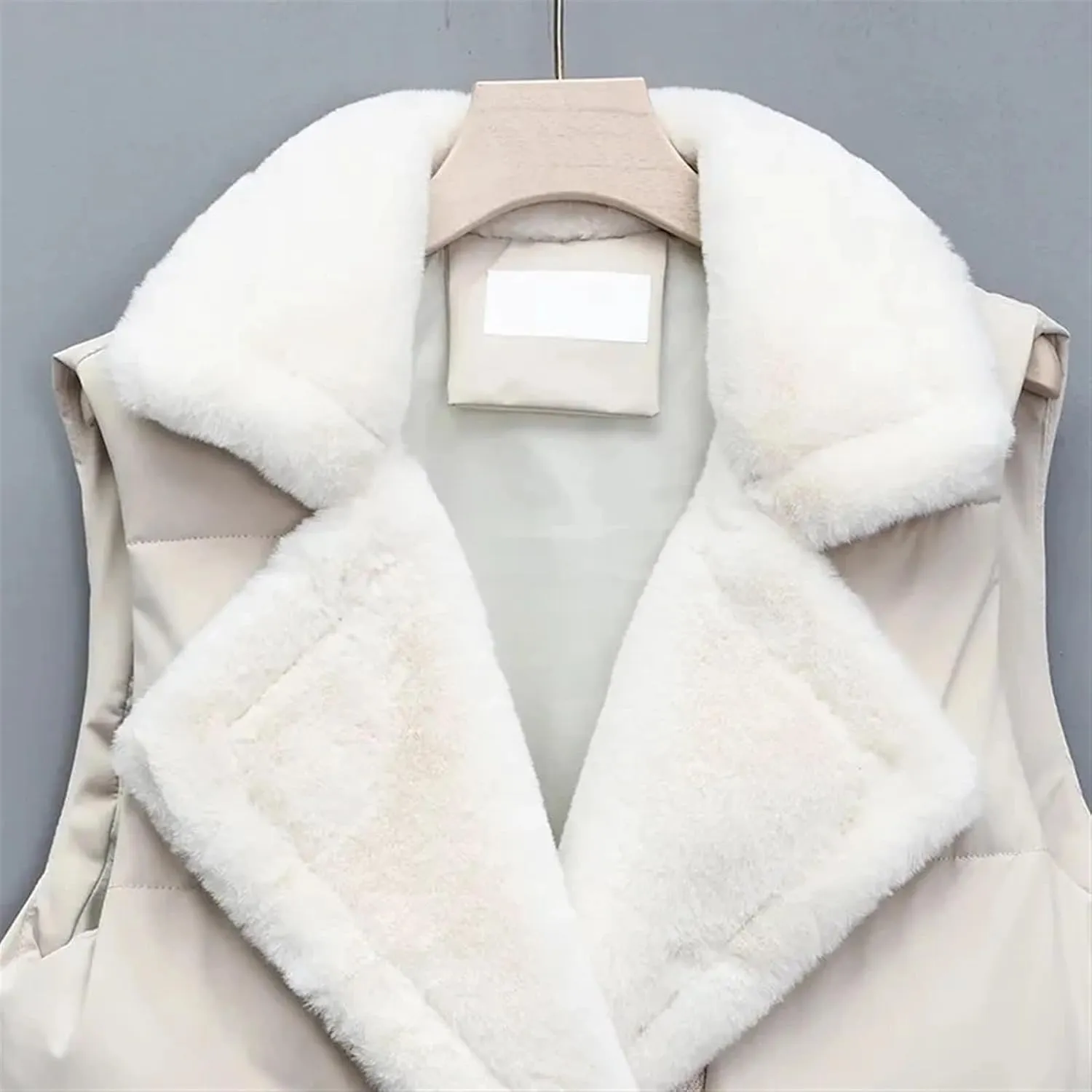 Women's Autumn Winter Down Cotton-Padded Vest Jacket Sleeveless Suit Collar Waist Waistcoat Short Coat Ladies Tops