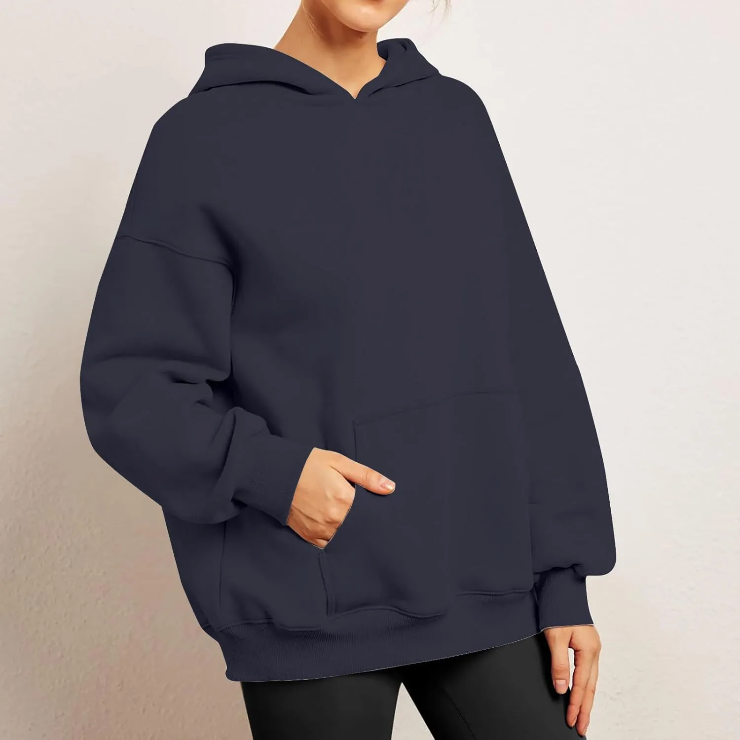 Women's Camo Hoodie Maple-Leaf Print Oversized Sweatshirt Fleece Hooded Sweatshirts with Pocket Casual Fall Pullover