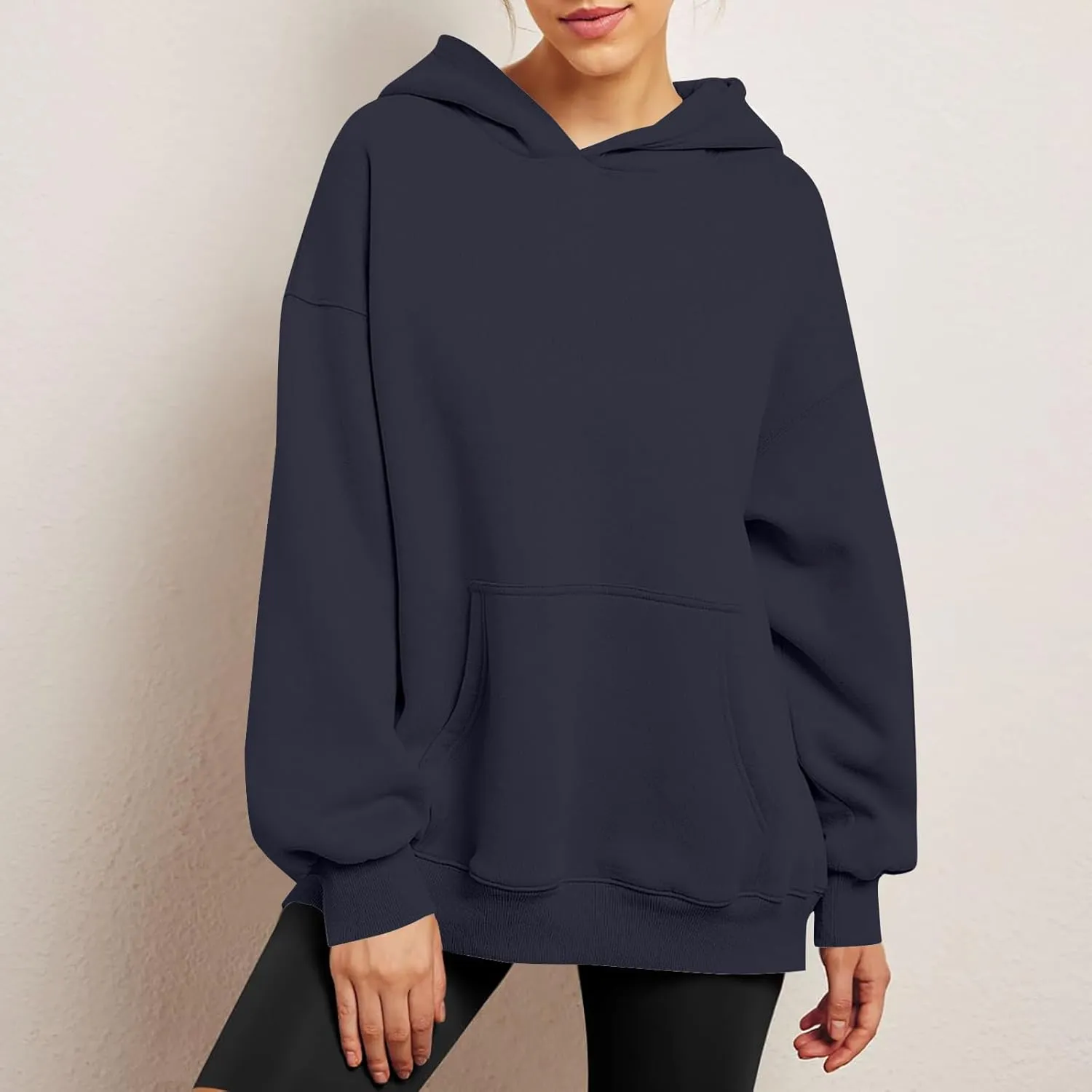 Women's Camo Hoodie Maple-Leaf Print Oversized Sweatshirt Fleece Hooded Sweatshirts with Pocket Casual Fall Pullover