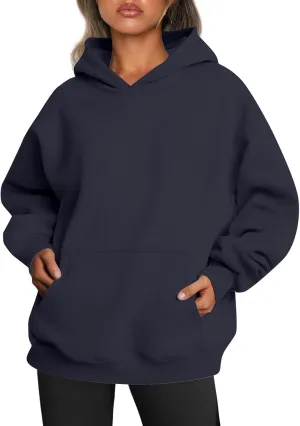 Women's Camo Hoodie Maple-Leaf Print Oversized Sweatshirt Fleece Hooded Sweatshirts with Pocket Casual Fall Pullover