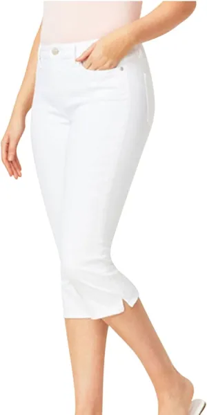 Women's Capri Jeans Skinny Denim Pants Plus Size Capris with Pockets High Waist Summer Pants Cropped Jegging Trousers