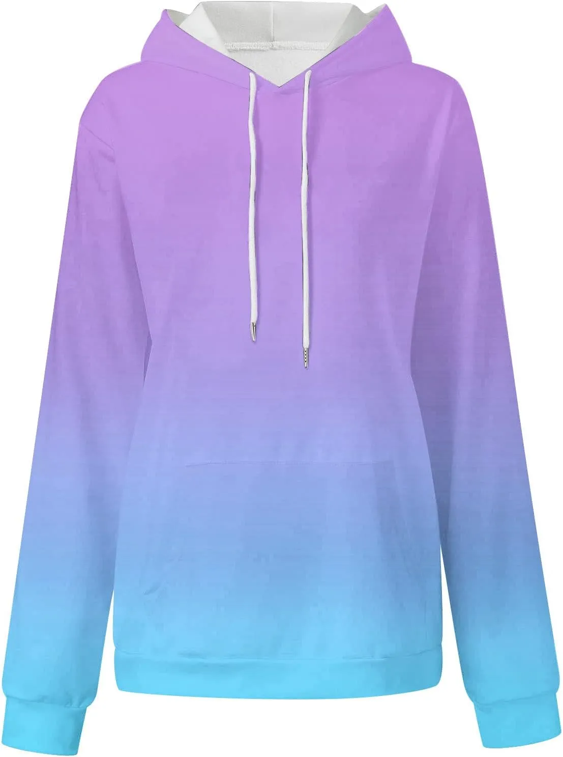 Womens Fall Fashion Hoodies 2023 Casual Oversized Long Sleeve Pullover Tops Gradient Loose Warm Hooded Sweatshirts