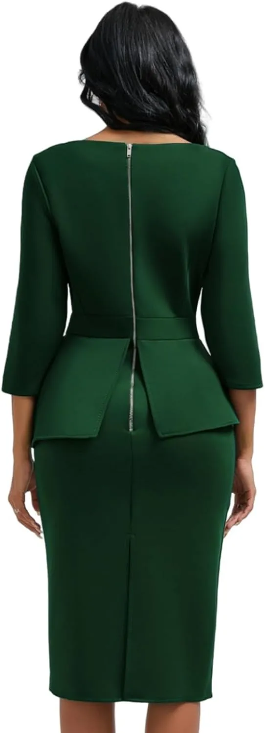 Women's Fashionable Pencil Skirt Slim fit Elegant Multifunctional Church Teacher Office Business Set