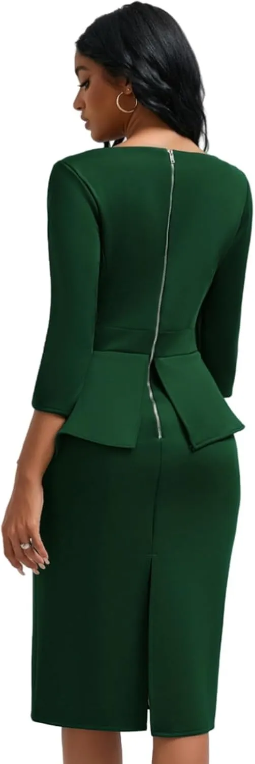 Women's Fashionable Pencil Skirt Slim fit Elegant Multifunctional Church Teacher Office Business Set