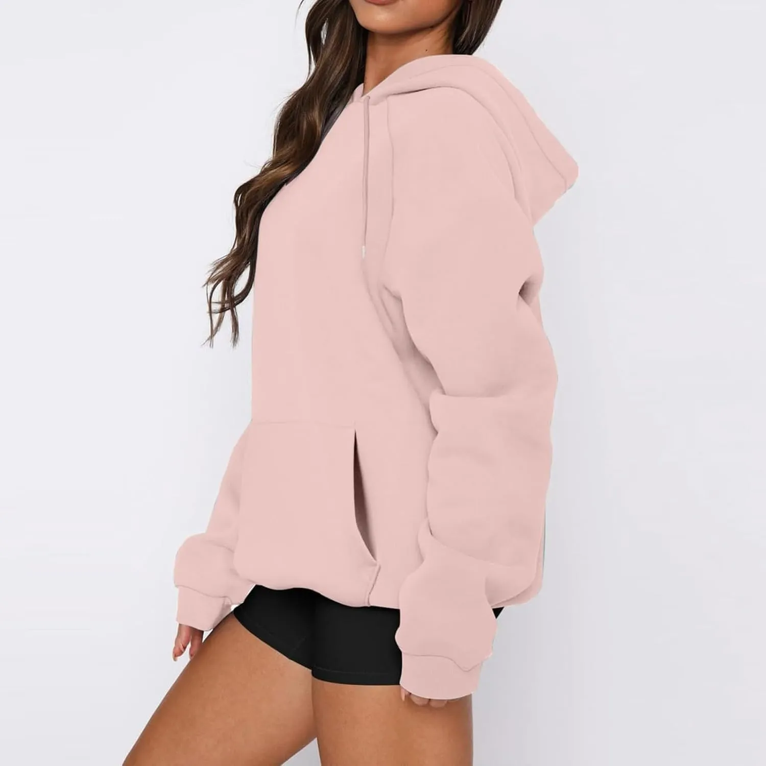 Womens Fleece Oversized Hoodies Sweatshirts Hooded Pullover Tops Sweaters Casual Comfy Fall Fashion Outfits Clothes