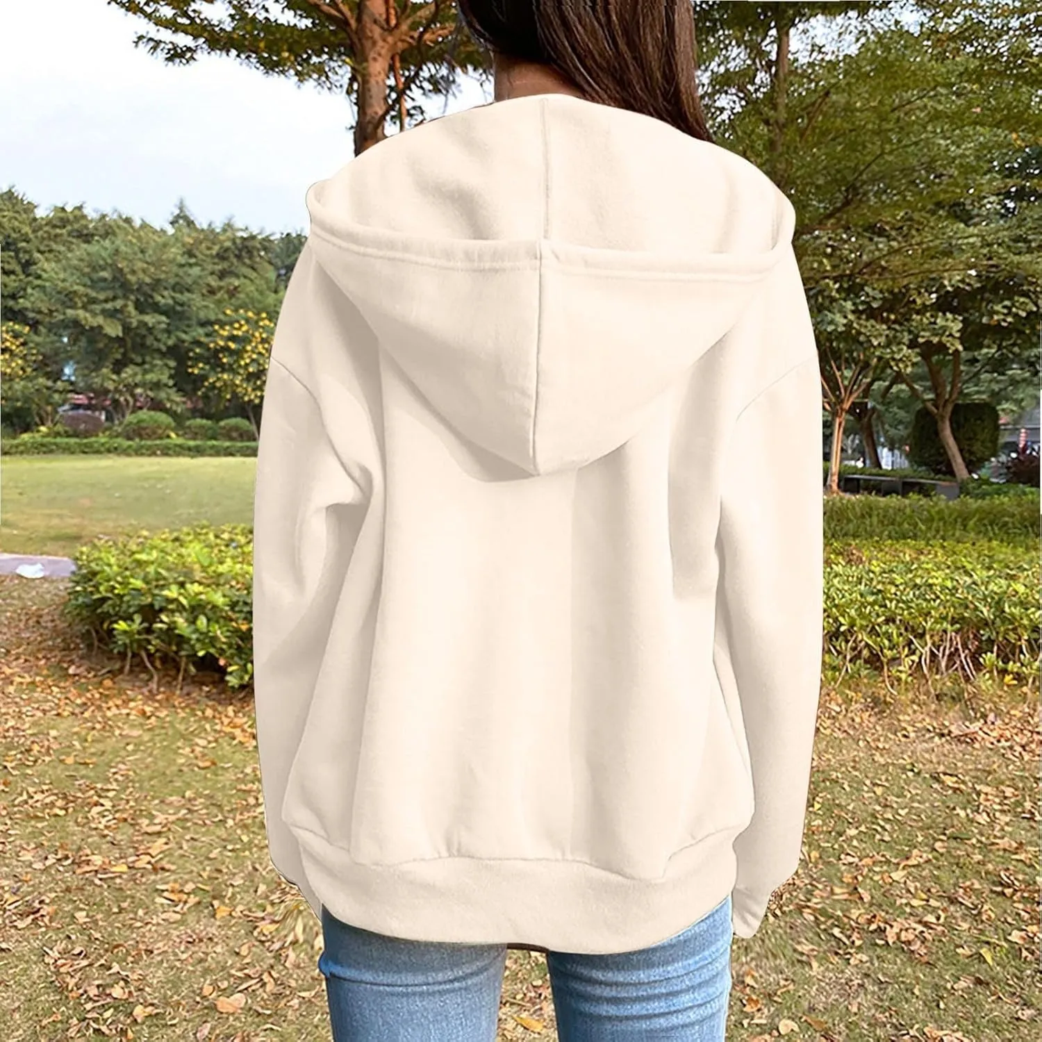 Womens Fleece Zip Up Jacket Lightweight Fall Jackets y2k Clothes Teen Girls Trendy Hoodies Sweatshirts With Pockets