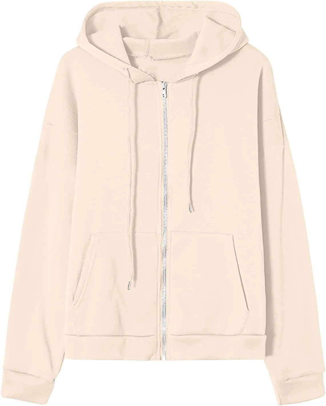 Womens Fleece Zip Up Jacket Lightweight Fall Jackets y2k Clothes Teen Girls Trendy Hoodies Sweatshirts With Pockets