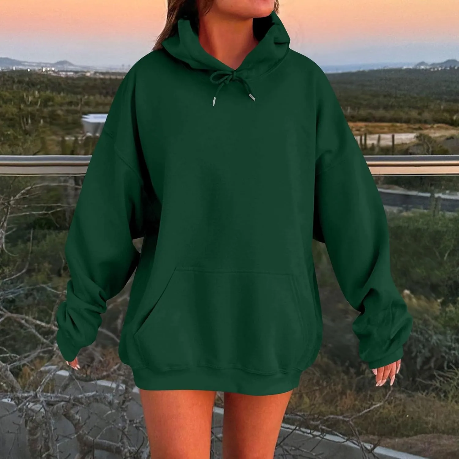Womens Hoodies Baggy Fall Long Sleeve Plus Size Oversized Hoodie Comfy Cute Fleece Pullover Sweatshirts with Pockets