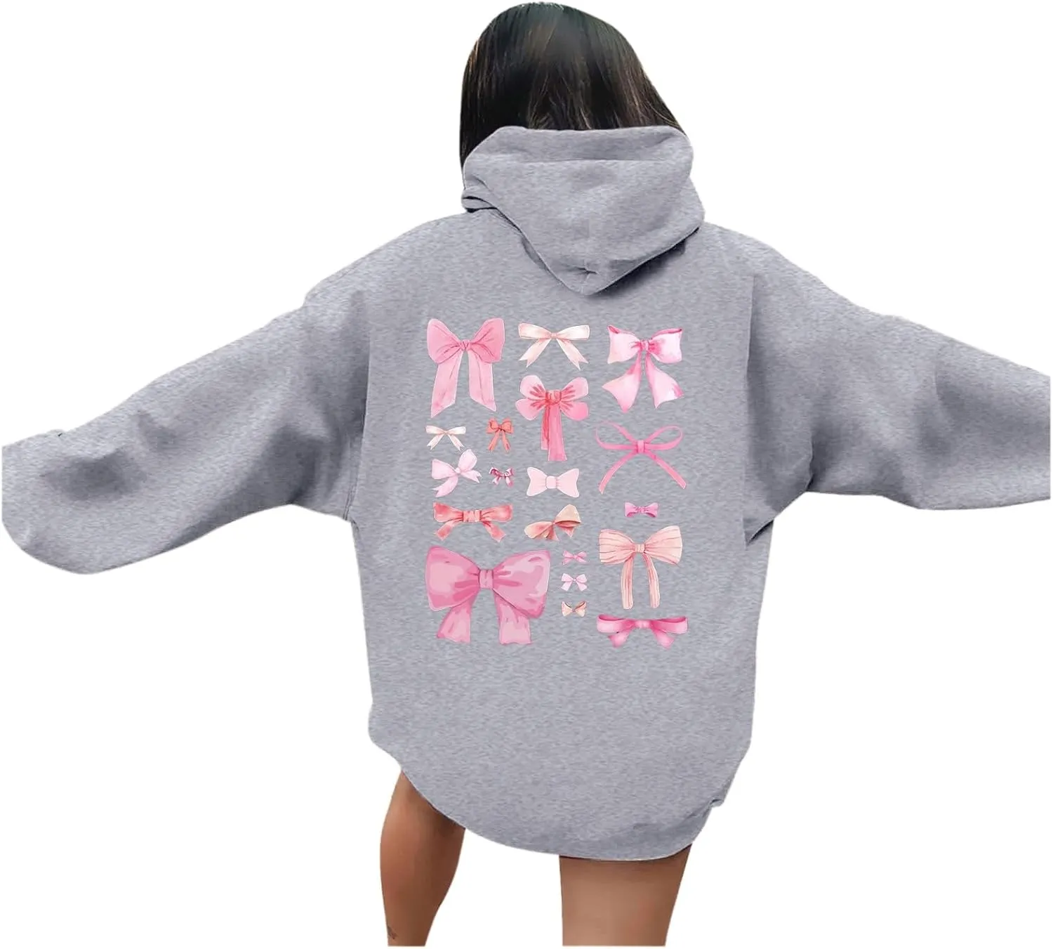 Women's Hoodies Sweatshirts Loose Casusl Drop Shoulder Cute Long Sleeve Tops Trendy Comfy Pullovers with Pocket