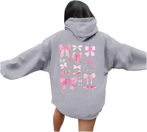 Women's Hoodies Sweatshirts Loose Casusl Drop Shoulder Cute Long Sleeve Tops Trendy Comfy Pullovers with Pocket