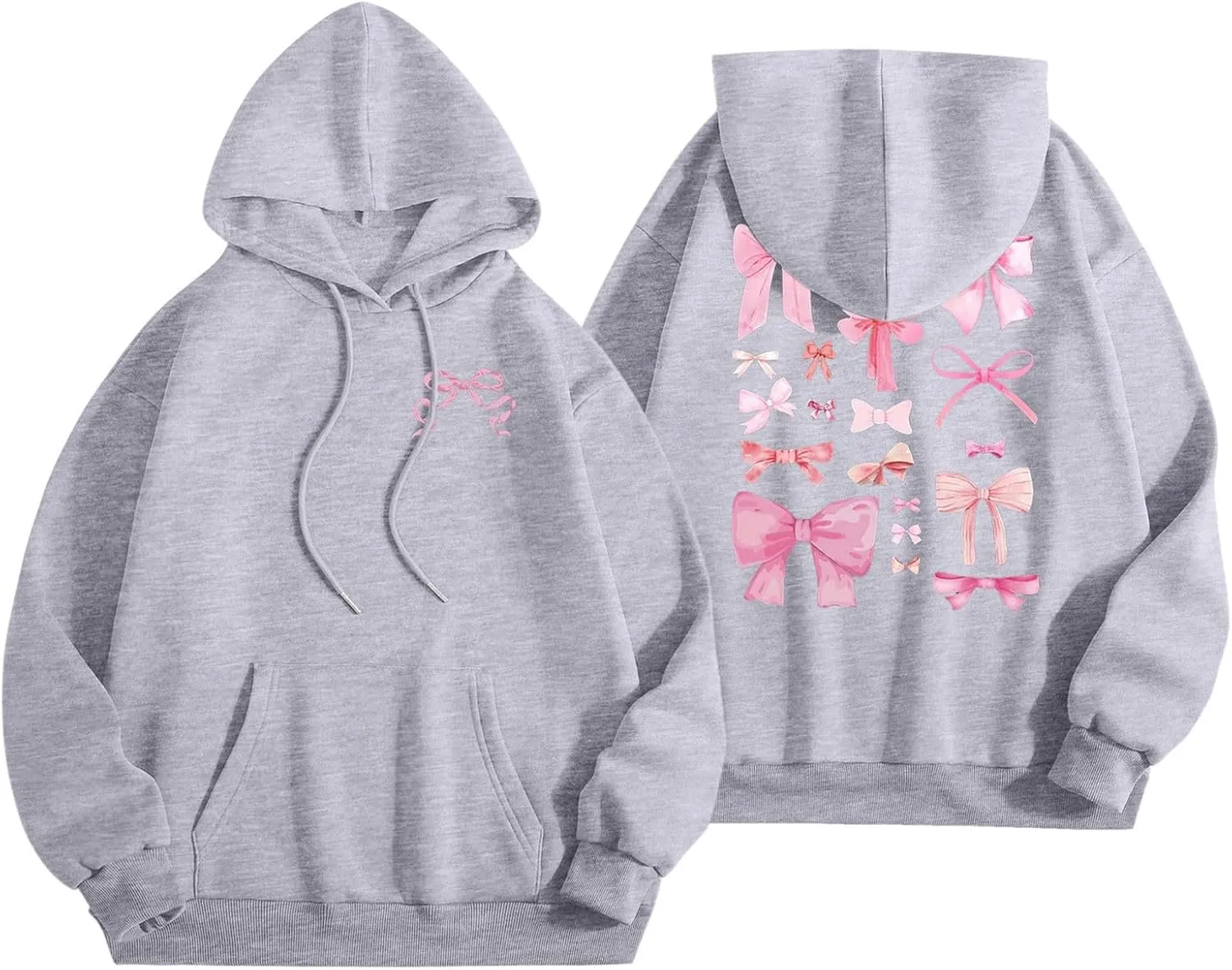 Women's Hoodies Sweatshirts Loose Casusl Drop Shoulder Cute Long Sleeve Tops Trendy Comfy Pullovers with Pocket