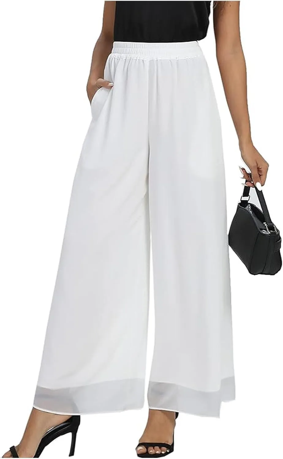 Women's Linen Blend Summer Y2K Streetwear Pant Trousers Elastic Waist Lounge Pants Slim Fit Pants Travel