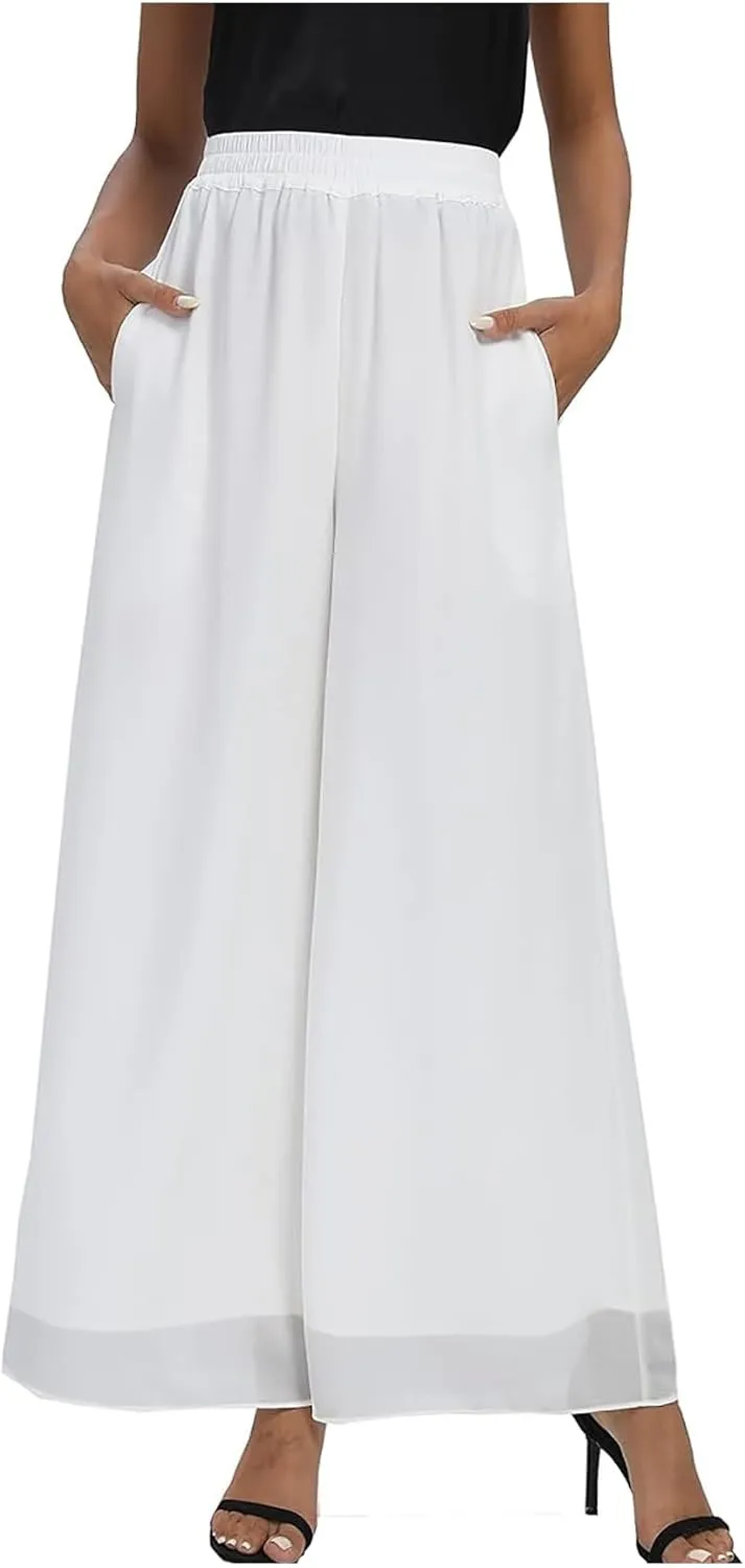 Women's Linen Blend Summer Y2K Streetwear Pant Trousers Elastic Waist Lounge Pants Slim Fit Pants Travel