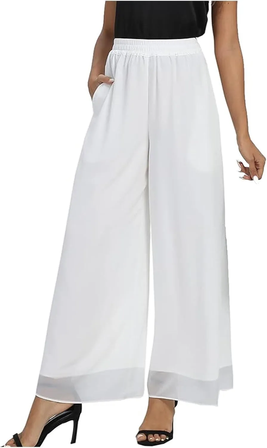 Women's Linen Blend Summer Y2K Streetwear Pant Trousers Elastic Waist Lounge Pants Slim Fit Pants Travel