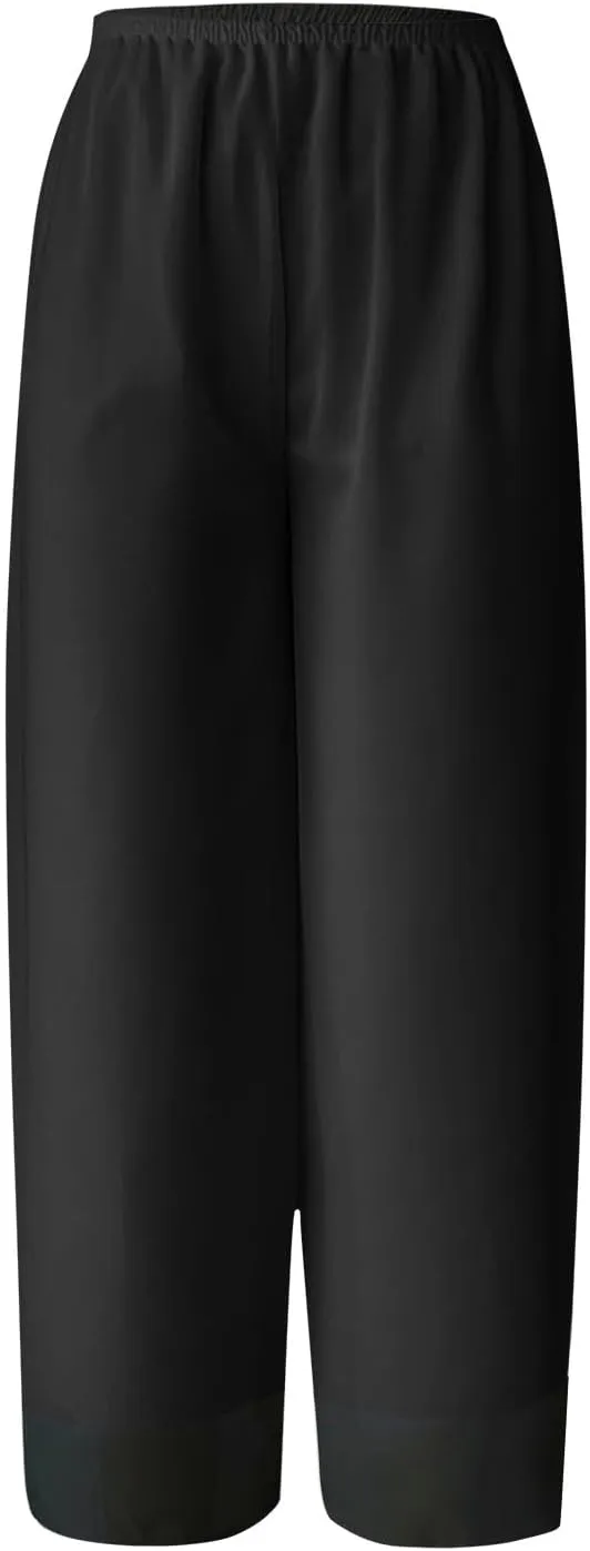 Womens Linen Summer Trendy Pants High Waist Straight Slim Fit Pants Beach