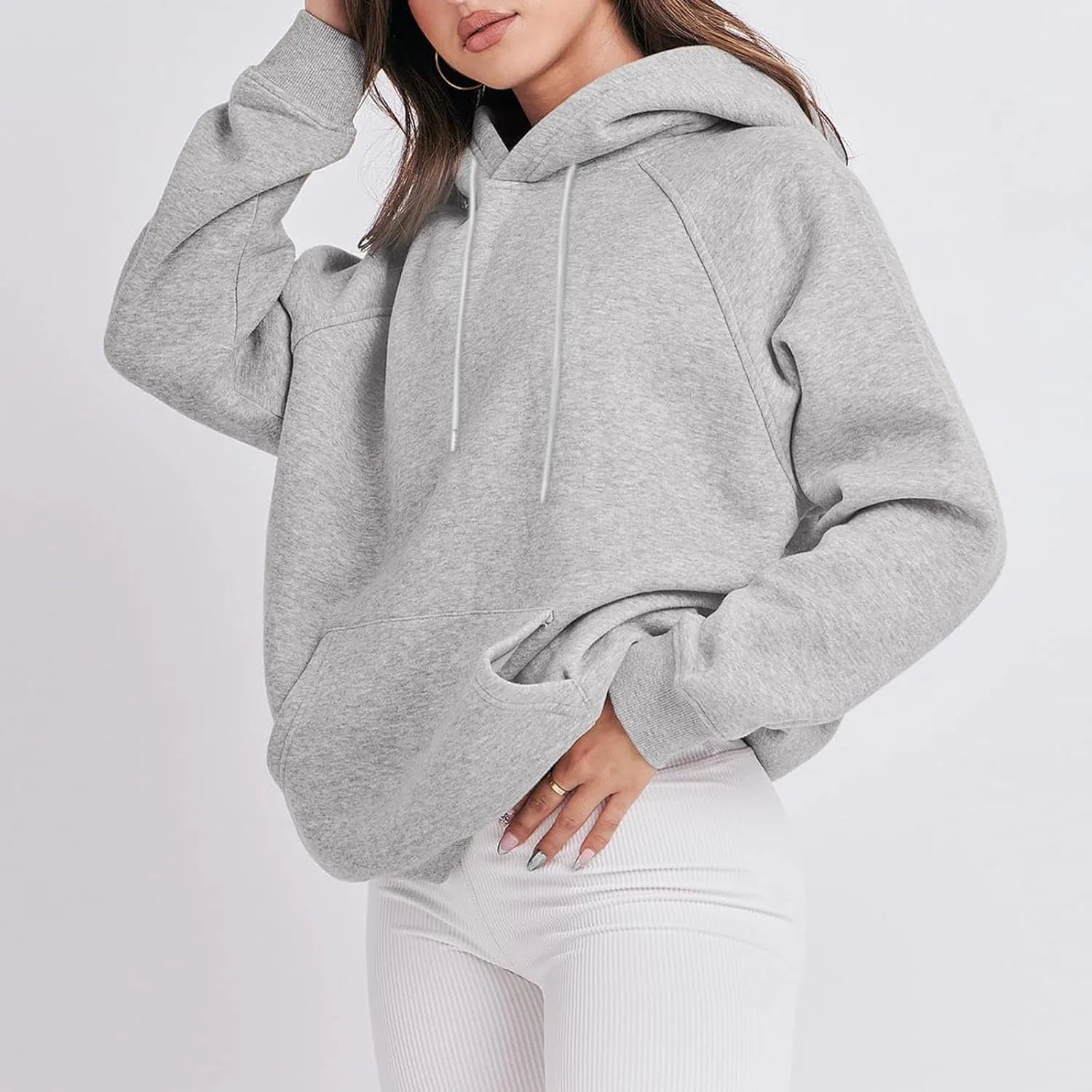 Womens Oversized Hoodies Sweatshirts Fleece Hooded Pullover Sweater Tops Long Sleeve Fall Fashion Outfits Clothes 2023