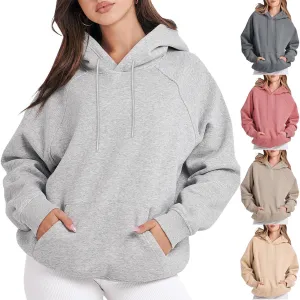 Womens Oversized Hoodies Sweatshirts Fleece Hooded Pullover Sweater Tops Long Sleeve Fall Fashion Outfits Clothes 2023