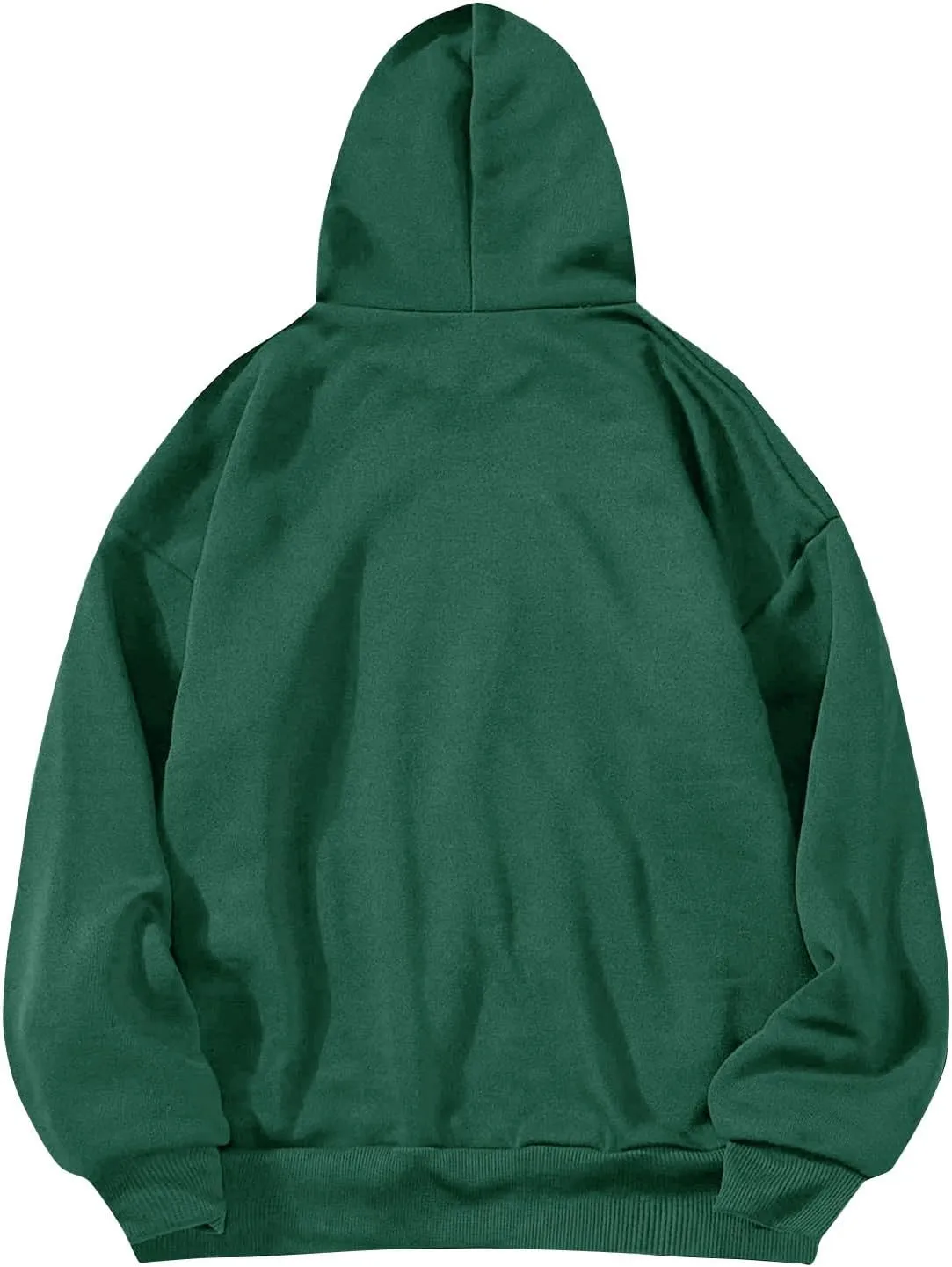 Women'S Solid Color Sweatshirt Long Sleeve Fleece Pullover Hooded Fashion Sweater With Pockets