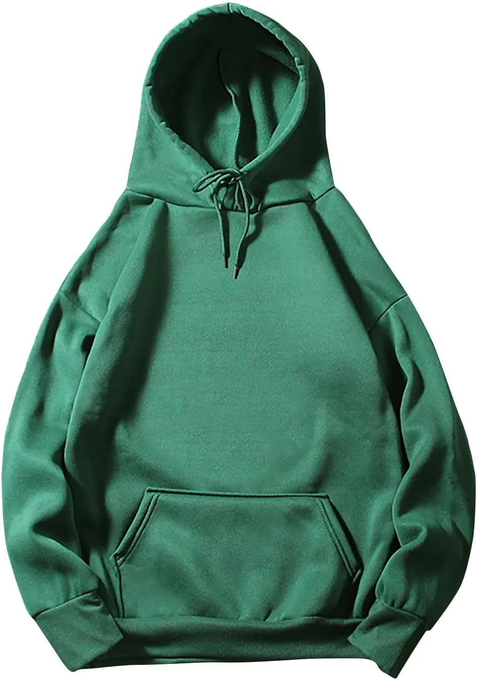 Women'S Solid Color Sweatshirt Long Sleeve Fleece Pullover Hooded Fashion Sweater With Pockets