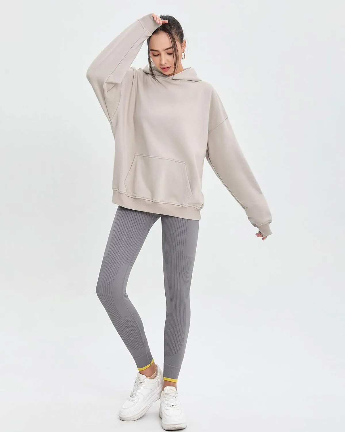 Womens Sweatshirts Hoodies Thin Spring and Fall loose Fashion Comfy Long Sleeve with Pockets Pullover