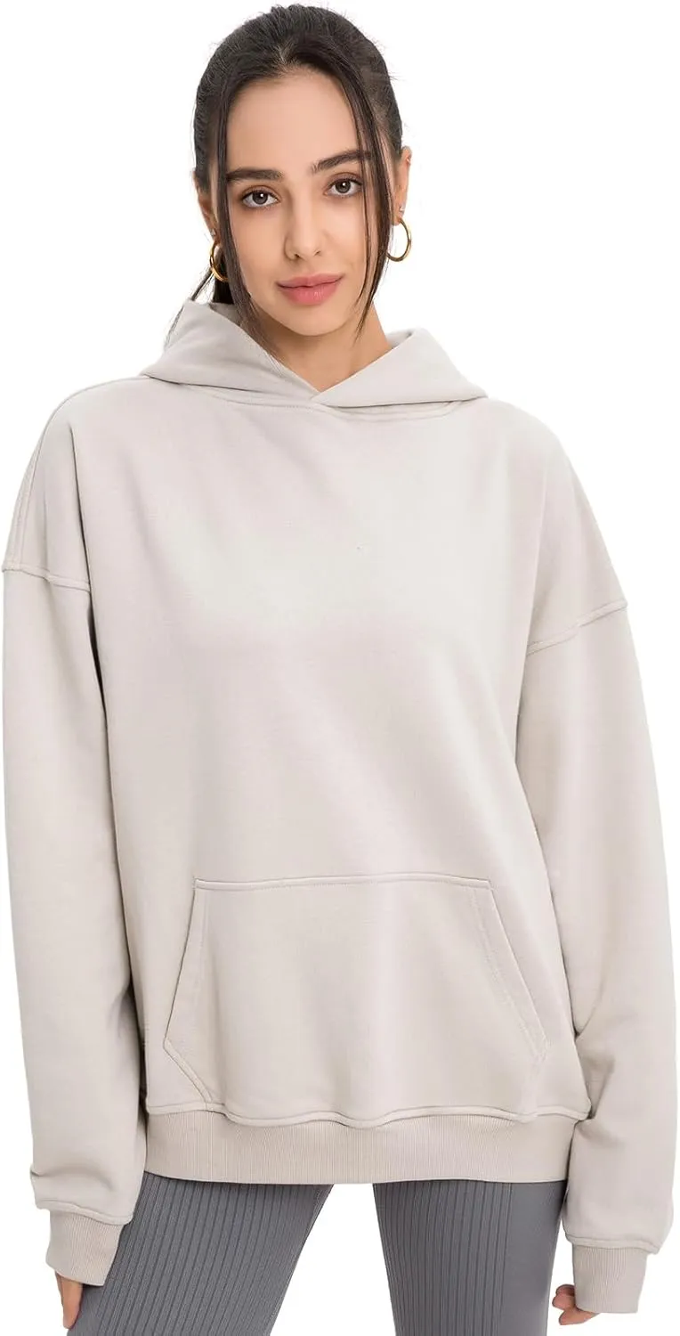 Womens Sweatshirts Hoodies Thin Spring and Fall loose Fashion Comfy Long Sleeve with Pockets Pullover