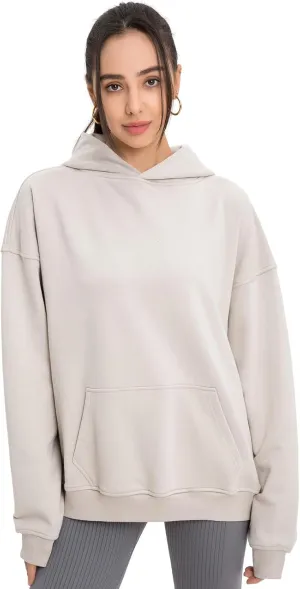 Womens Sweatshirts Hoodies Thin Spring and Fall loose Fashion Comfy Long Sleeve with Pockets Pullover