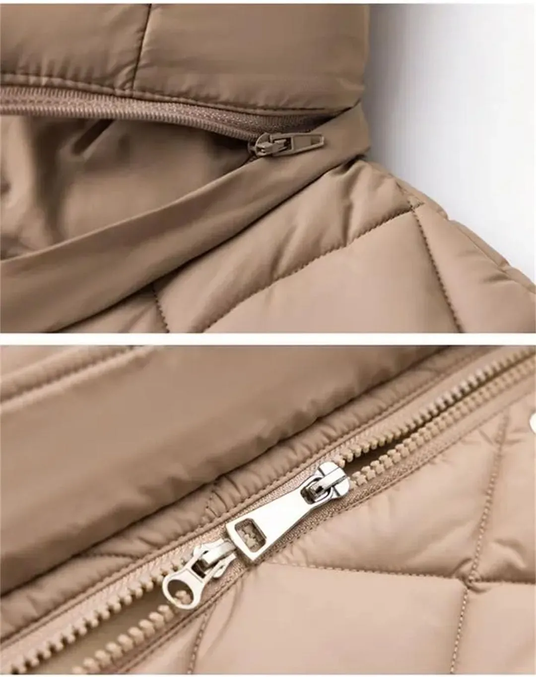 Womens Vest Loose Winter Long Down Cotton Jacket Knee Thick Sleeveless Waistcoat Hooded Oversize Jacket