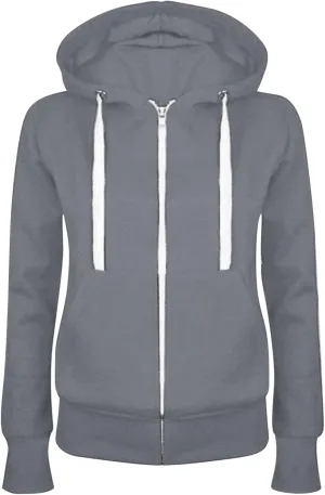 Womens Zip Up Hoodies Casual Comfy Fleece Oversized Sweatshirts Full Zip Pullover Pockets Jacket 2024 Preppy Clothes