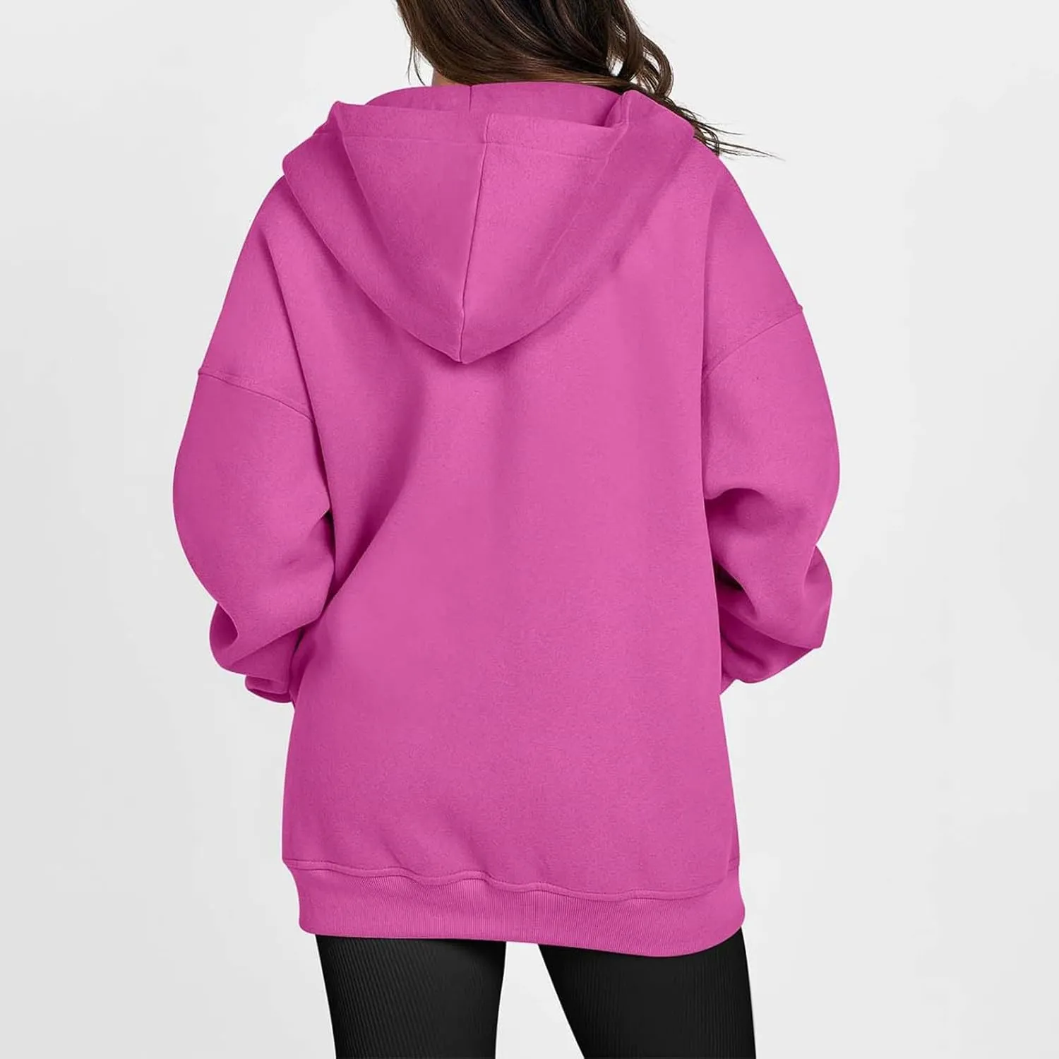 Womens Zip Up Hoodies Fleece Jackets Long Sleeve Oversized Sweatshirt Casual Fall Fashion Preppy Outfits for Women