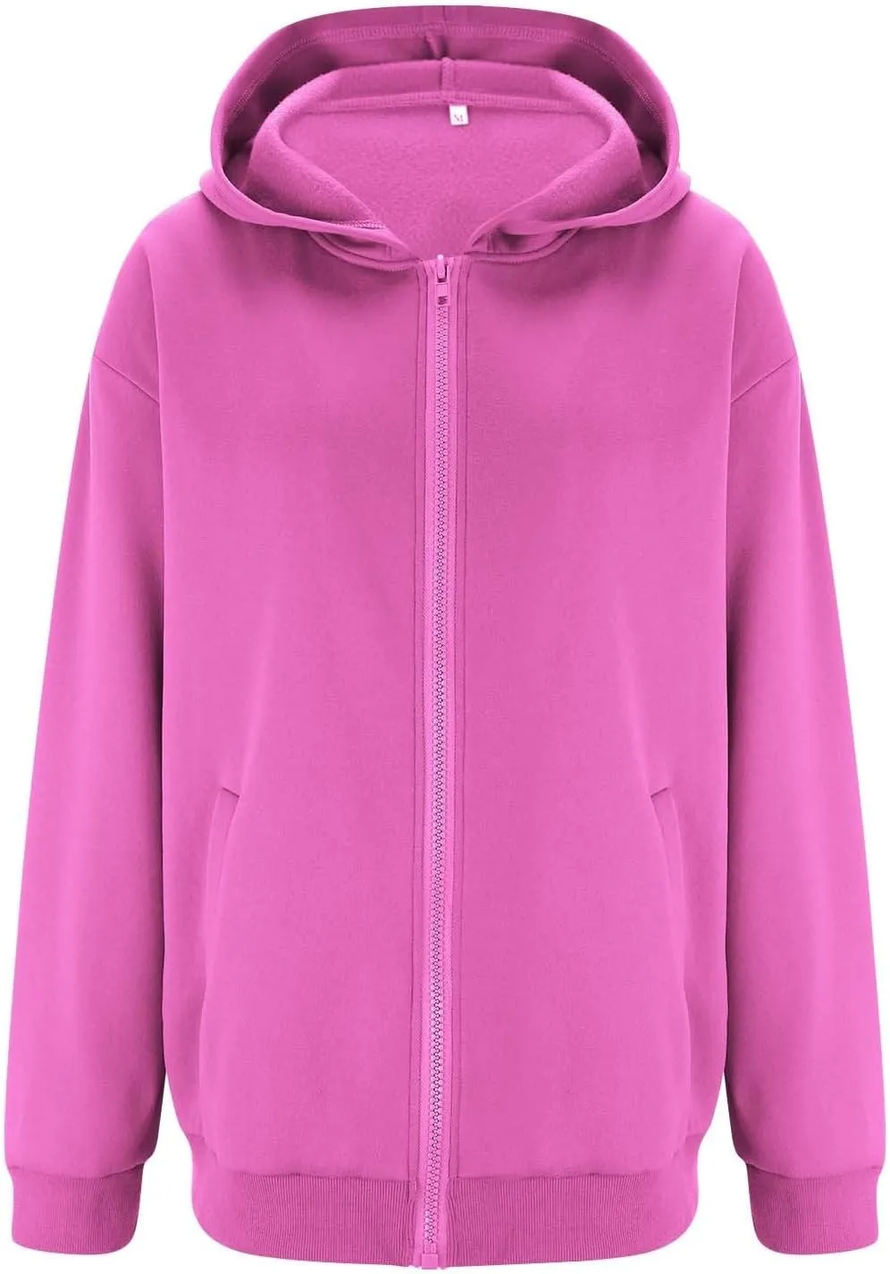 Womens Zip Up Hoodies Fleece Jackets Long Sleeve Oversized Sweatshirt Casual Fall Fashion Preppy Outfits for Women