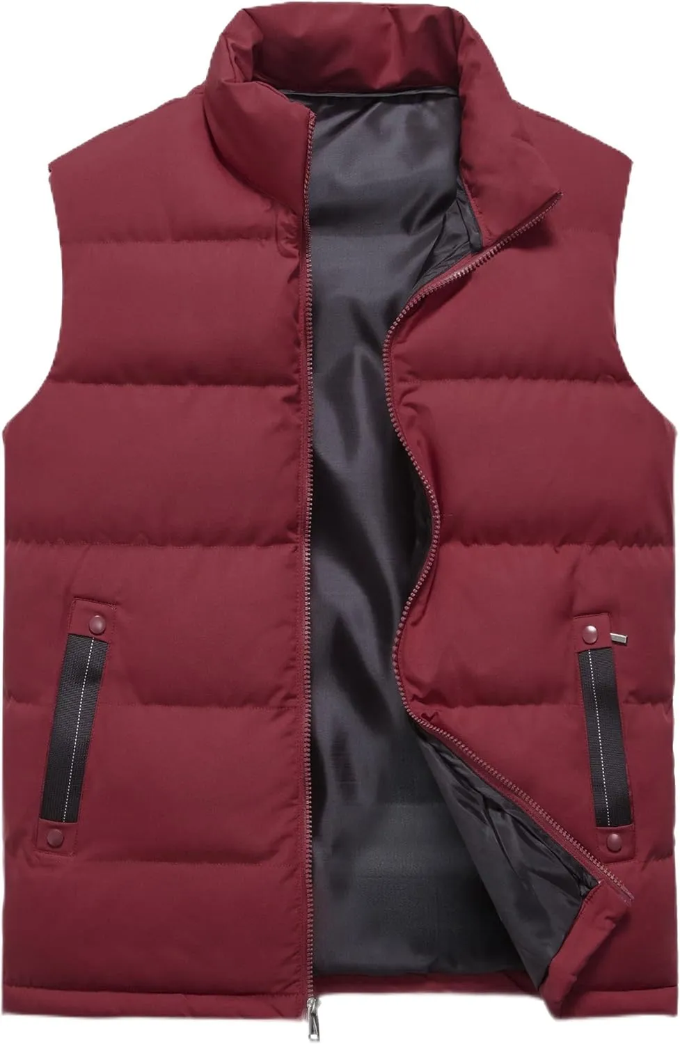 XinYangNi Mens Puffer Vest Quilted Outerwear Winter Warm Down Puffy Vests Lightweight Casual Padded Jacket