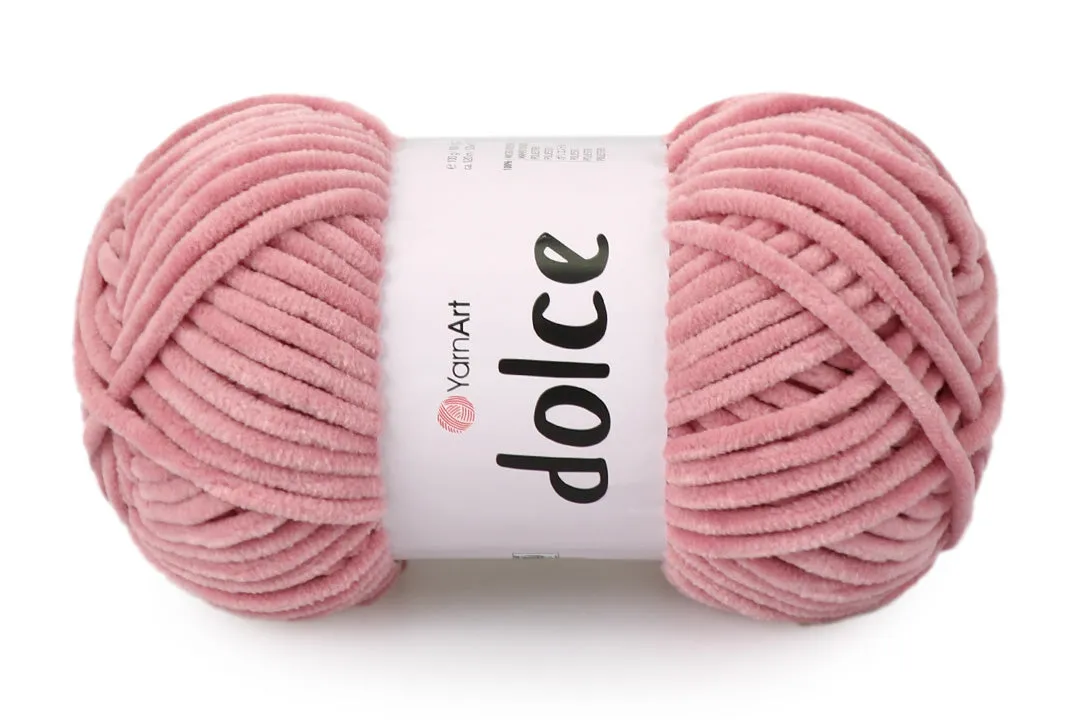 YarnArt Dolce, Chunky Chenille Yarn, 58 Colors, 3.52 oz / 131 yards