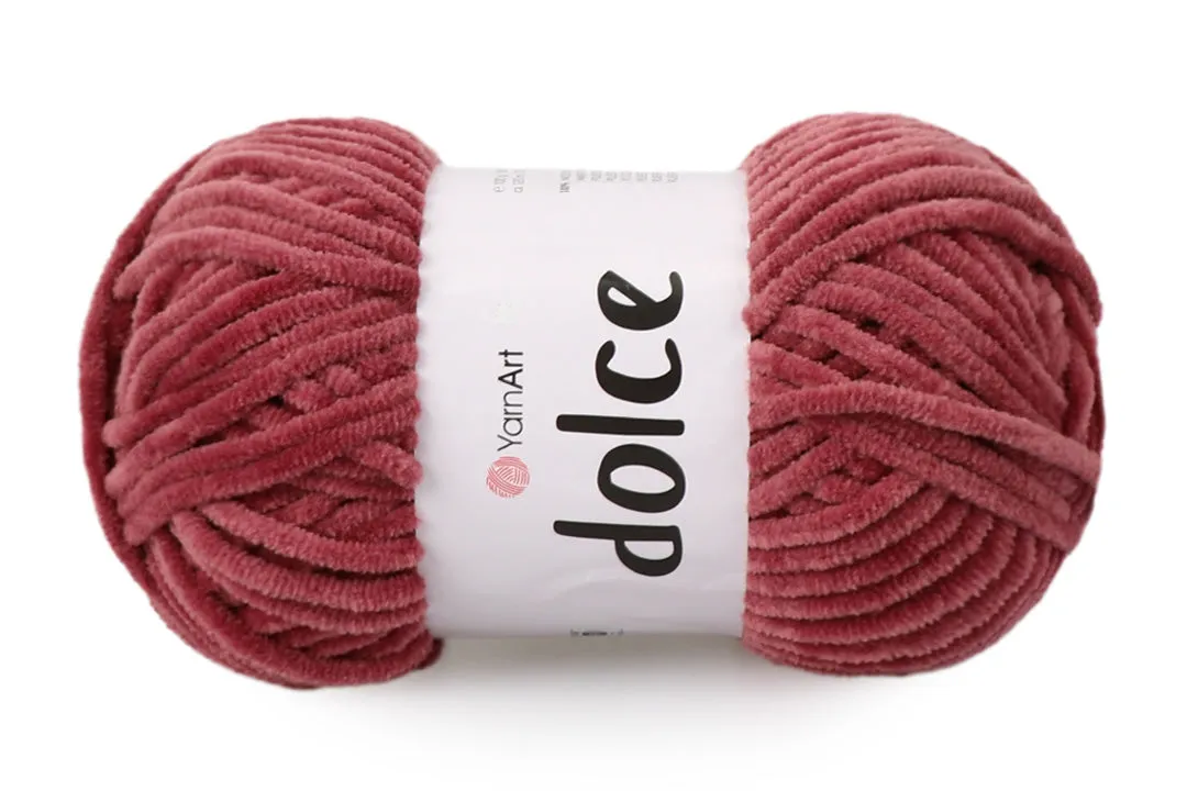 YarnArt Dolce, Chunky Chenille Yarn, 58 Colors, 3.52 oz / 131 yards