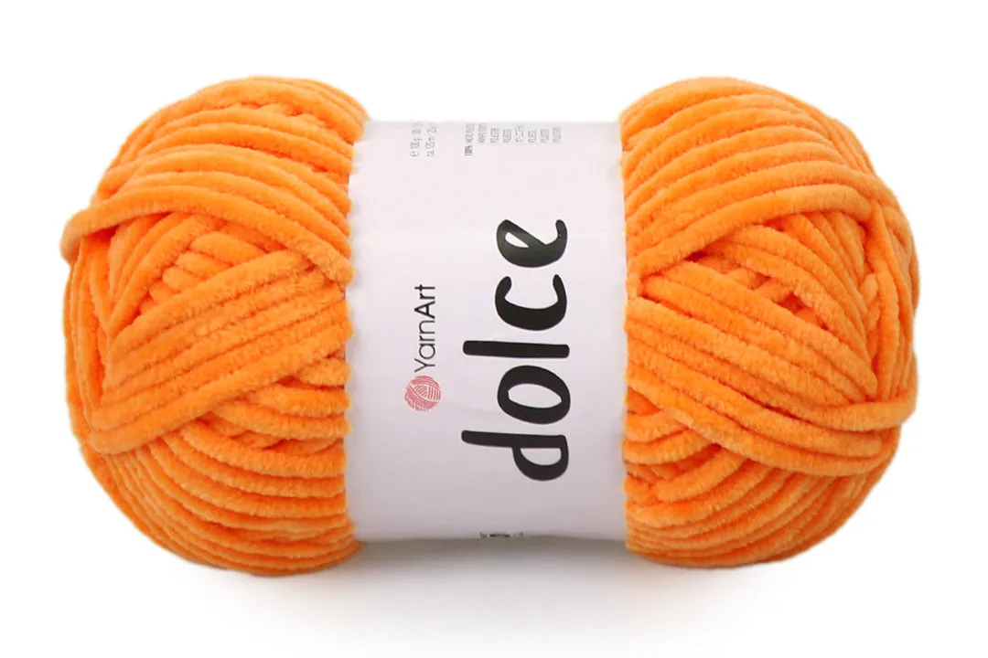 YarnArt Dolce, Chunky Chenille Yarn, 58 Colors, 3.52 oz / 131 yards