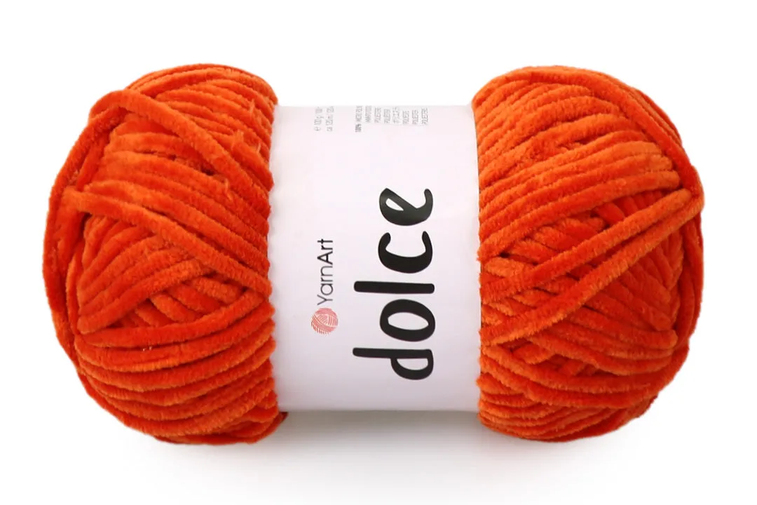YarnArt Dolce, Chunky Chenille Yarn, 58 Colors, 3.52 oz / 131 yards