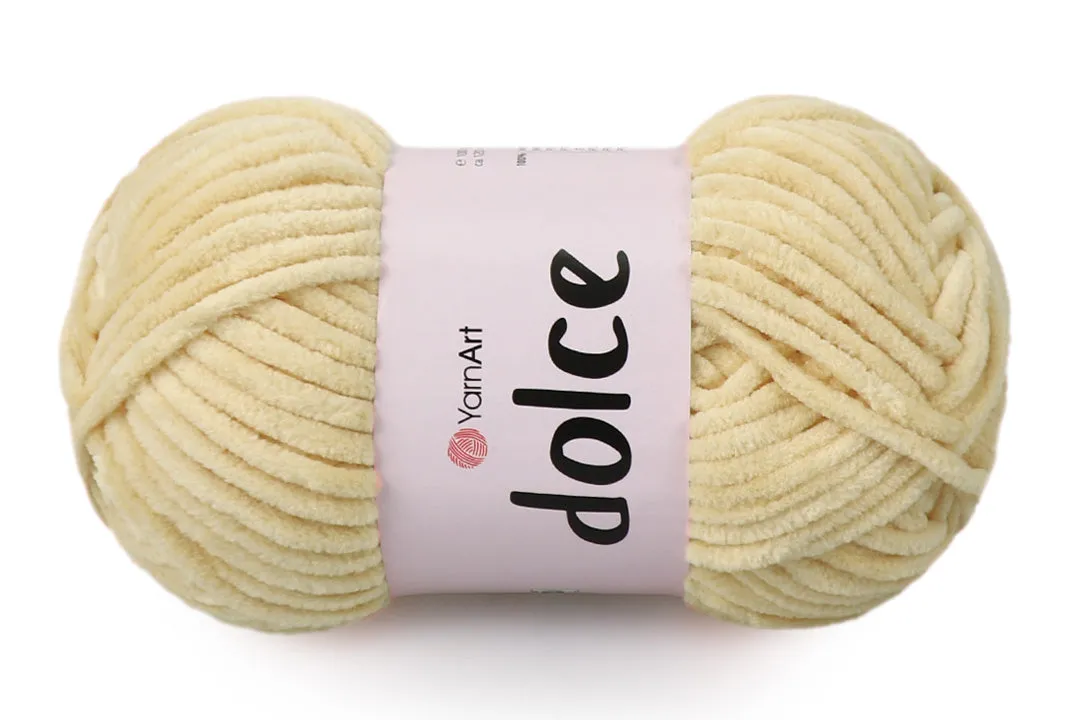 YarnArt Dolce, Chunky Chenille Yarn, 58 Colors, 3.52 oz / 131 yards