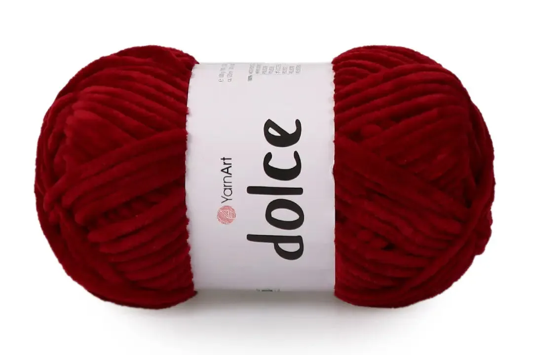 YarnArt Dolce, Chunky Chenille Yarn, 58 Colors, 3.52 oz / 131 yards