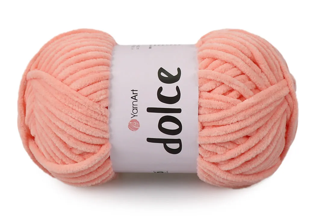 YarnArt Dolce, Chunky Chenille Yarn, 58 Colors, 3.52 oz / 131 yards