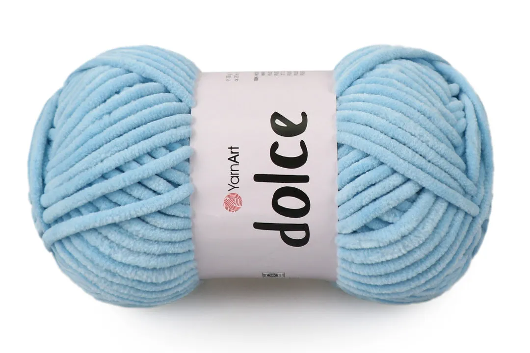 YarnArt Dolce, Chunky Chenille Yarn, 58 Colors, 3.52 oz / 131 yards