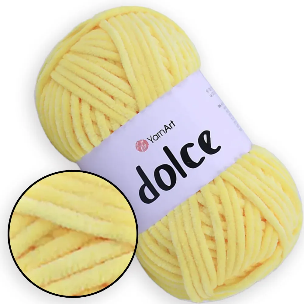 YarnArt Dolce, Chunky Chenille Yarn, 58 Colors, 3.52 oz / 131 yards