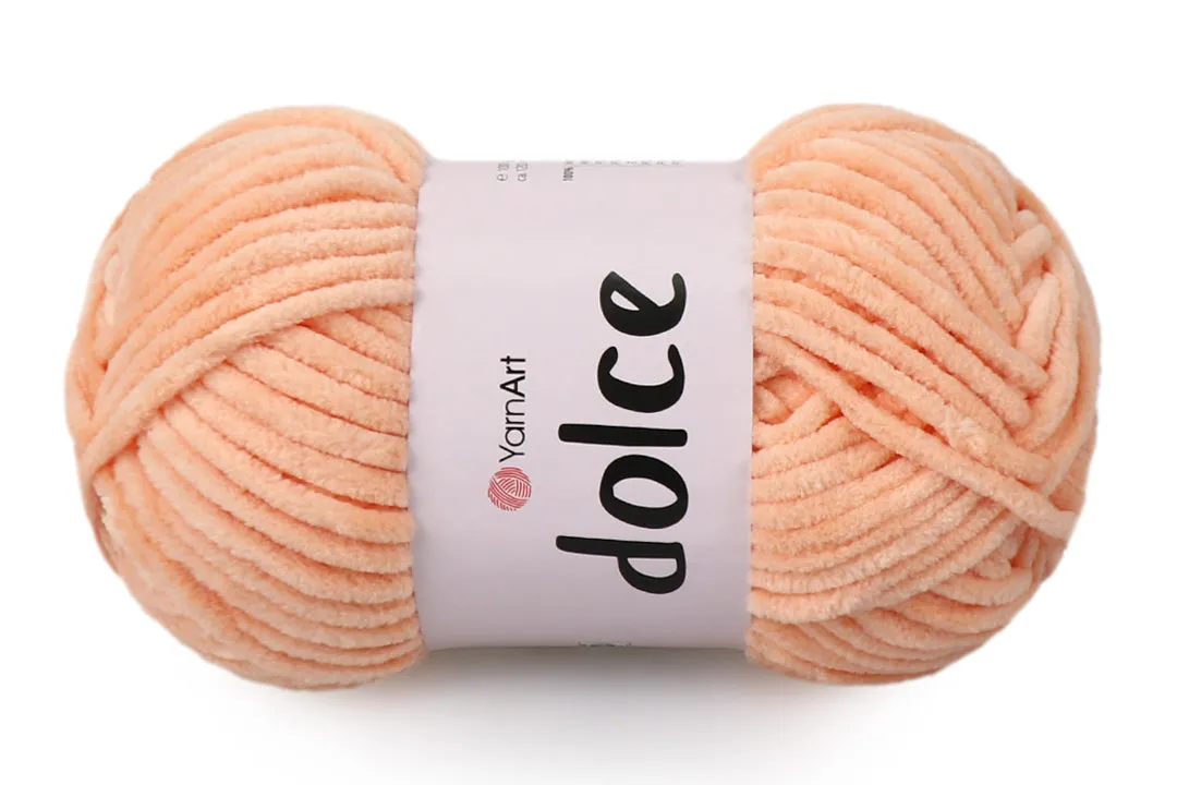 YarnArt Dolce, Chunky Chenille Yarn, 58 Colors, 3.52 oz / 131 yards