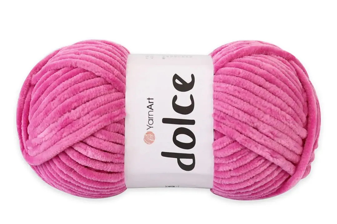 YarnArt Dolce, Chunky Chenille Yarn, 58 Colors, 3.52 oz / 131 yards