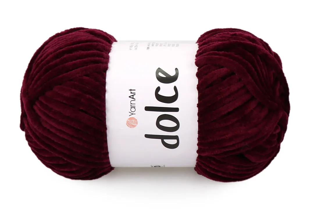 YarnArt Dolce, Chunky Chenille Yarn, 58 Colors, 3.52 oz / 131 yards