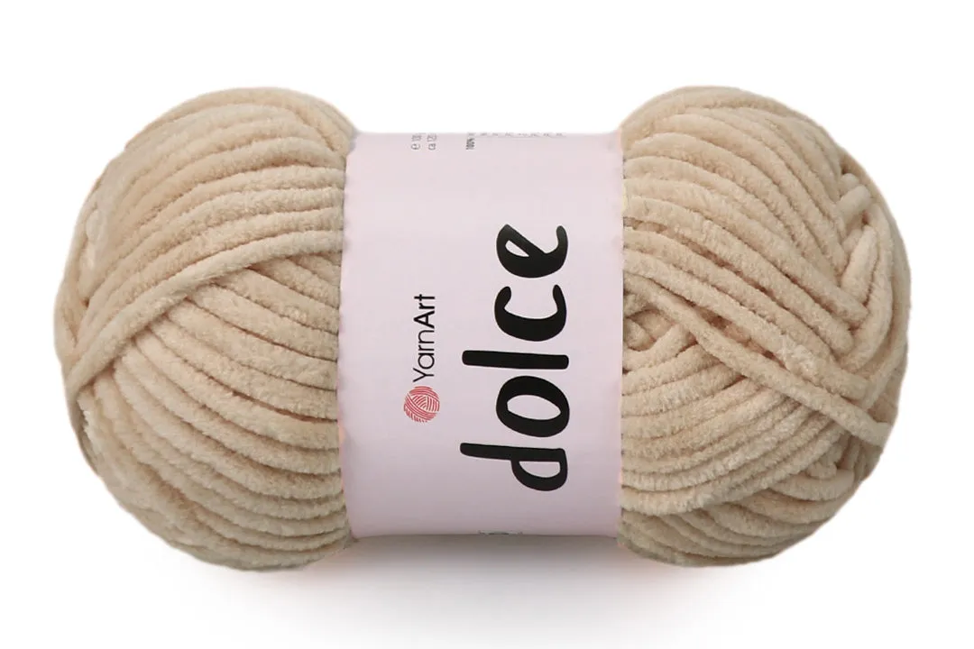 YarnArt Dolce, Chunky Chenille Yarn, 58 Colors, 3.52 oz / 131 yards