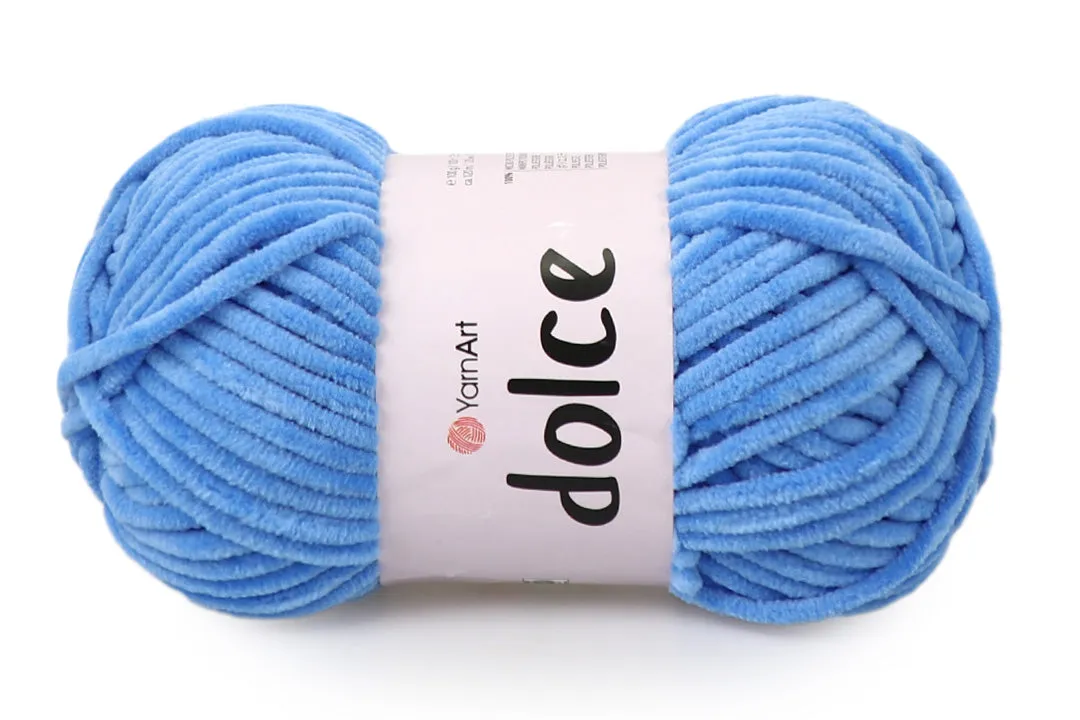 YarnArt Dolce, Chunky Chenille Yarn, 58 Colors, 3.52 oz / 131 yards