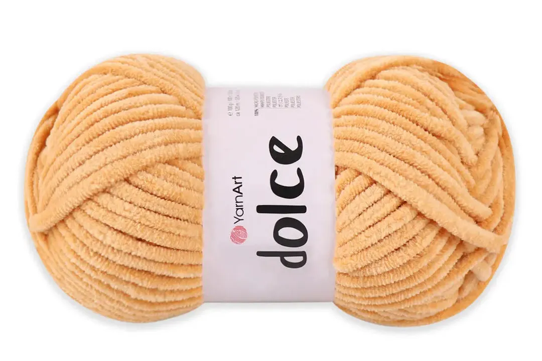 YarnArt Dolce, Chunky Chenille Yarn, 58 Colors, 3.52 oz / 131 yards